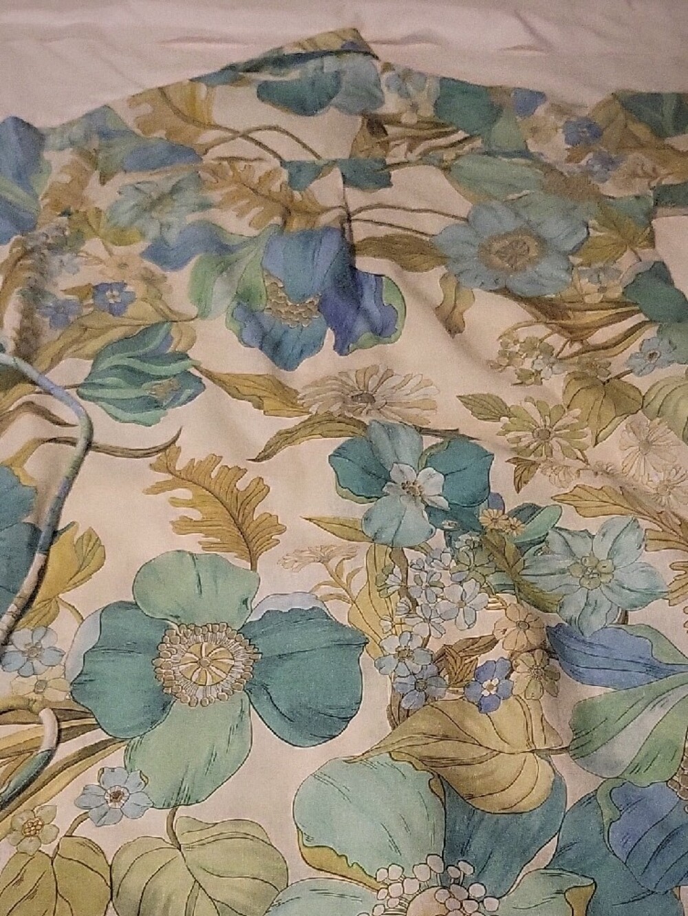 Alemais Floral Shirtdress in Teal, Blue, Green on Cream - Picture 8 of 11